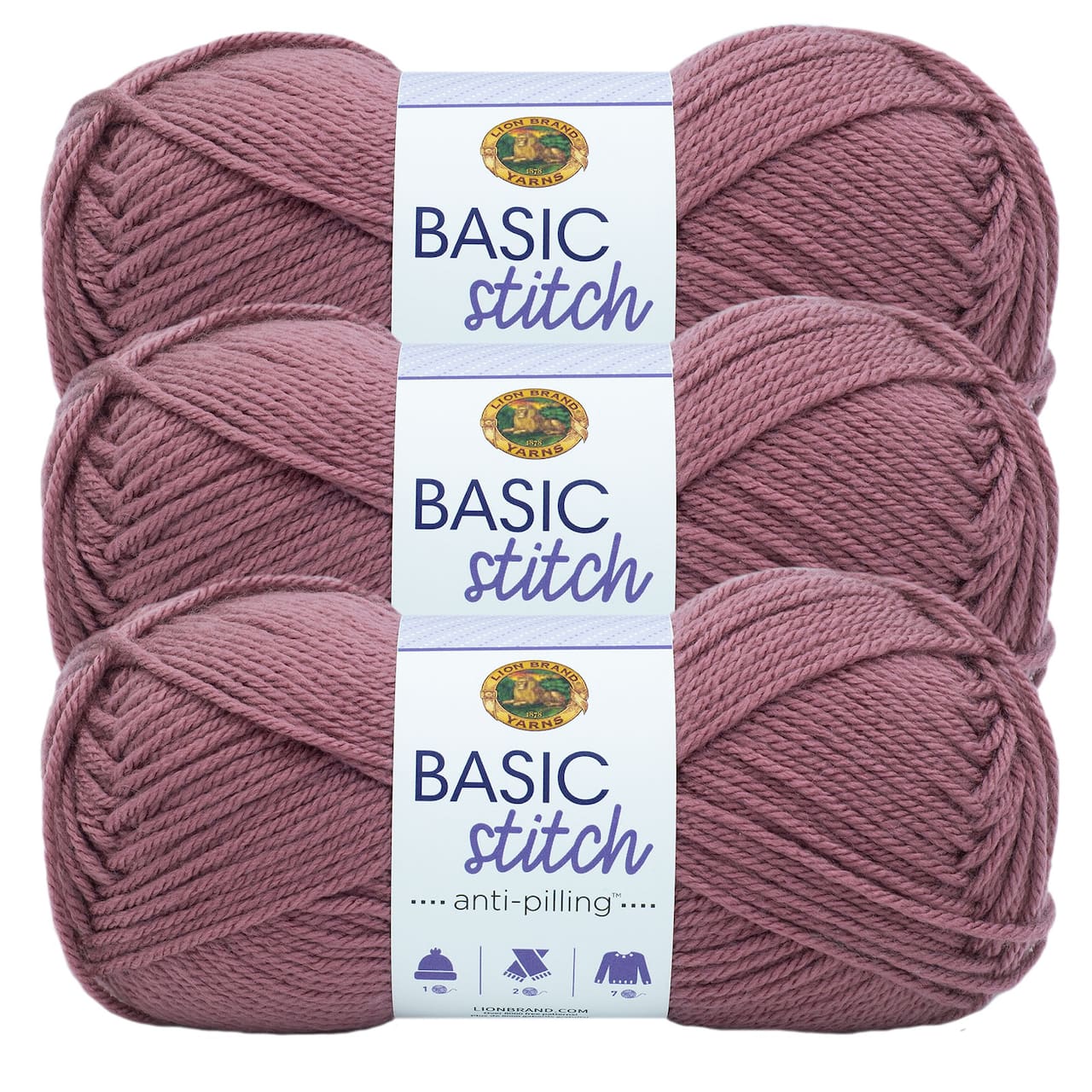 3 Pack Lion Brand® Basic Stitch Anti Pilling™ Yarn